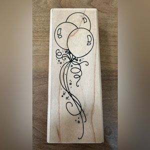 Stampendous! Y008 Party Balloons  Rubber Stamp NEW